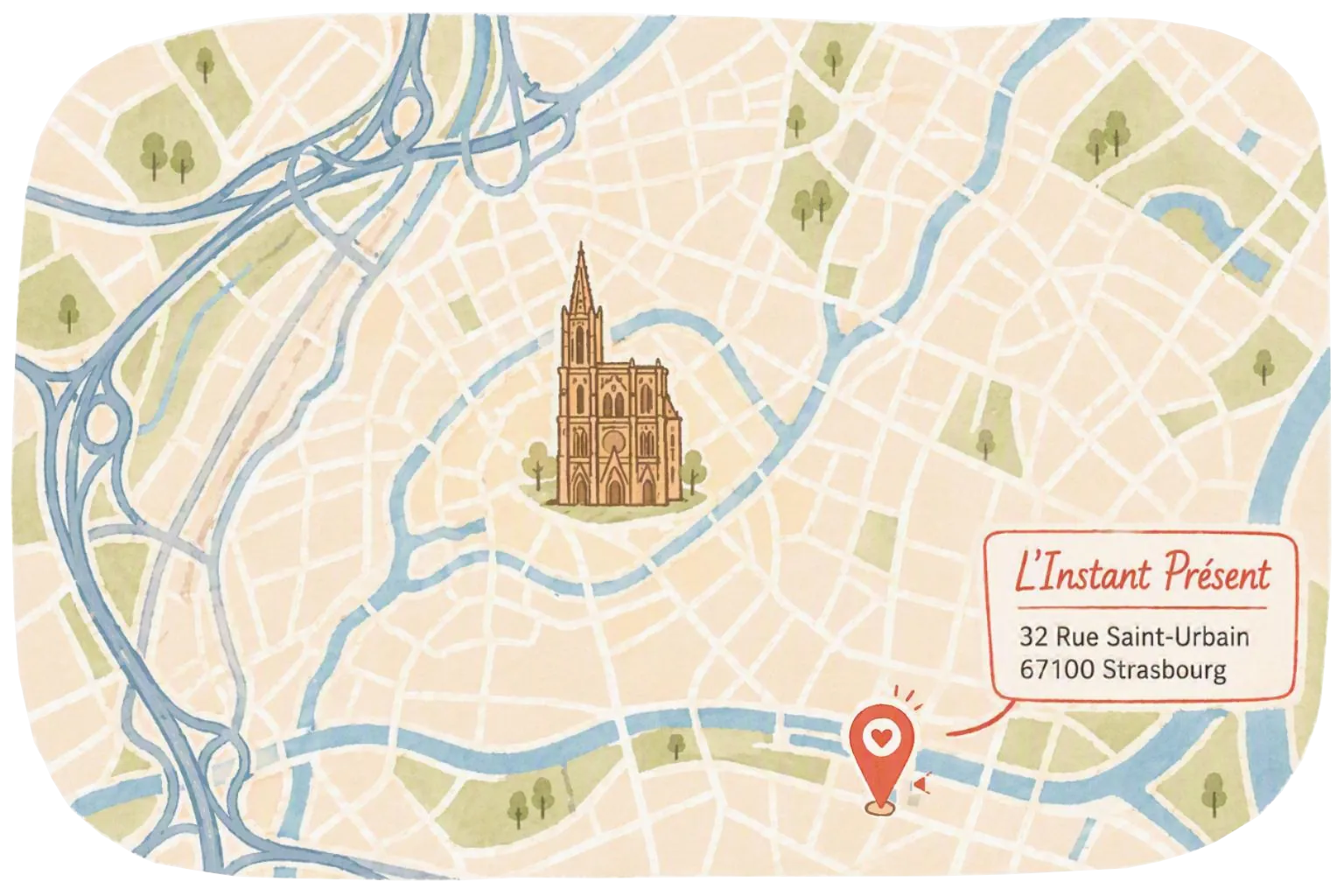 Carte Strasbourg Instant Present transparent